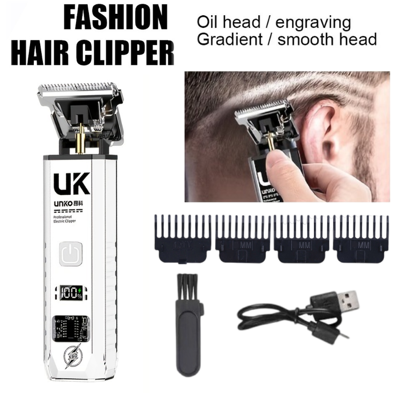 Men'S Grooming Brush - Electric Hair Clipper for Men Cordless
