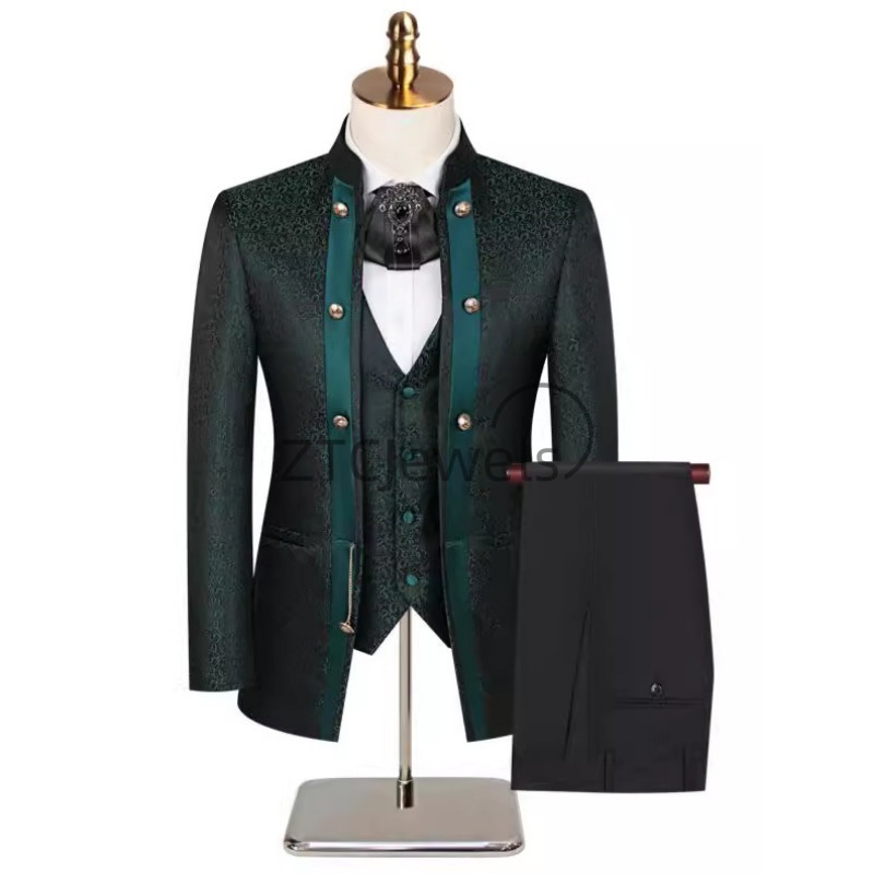 Men'S Grooming For Wedding - 2026 New Chinese Style Men's Suit