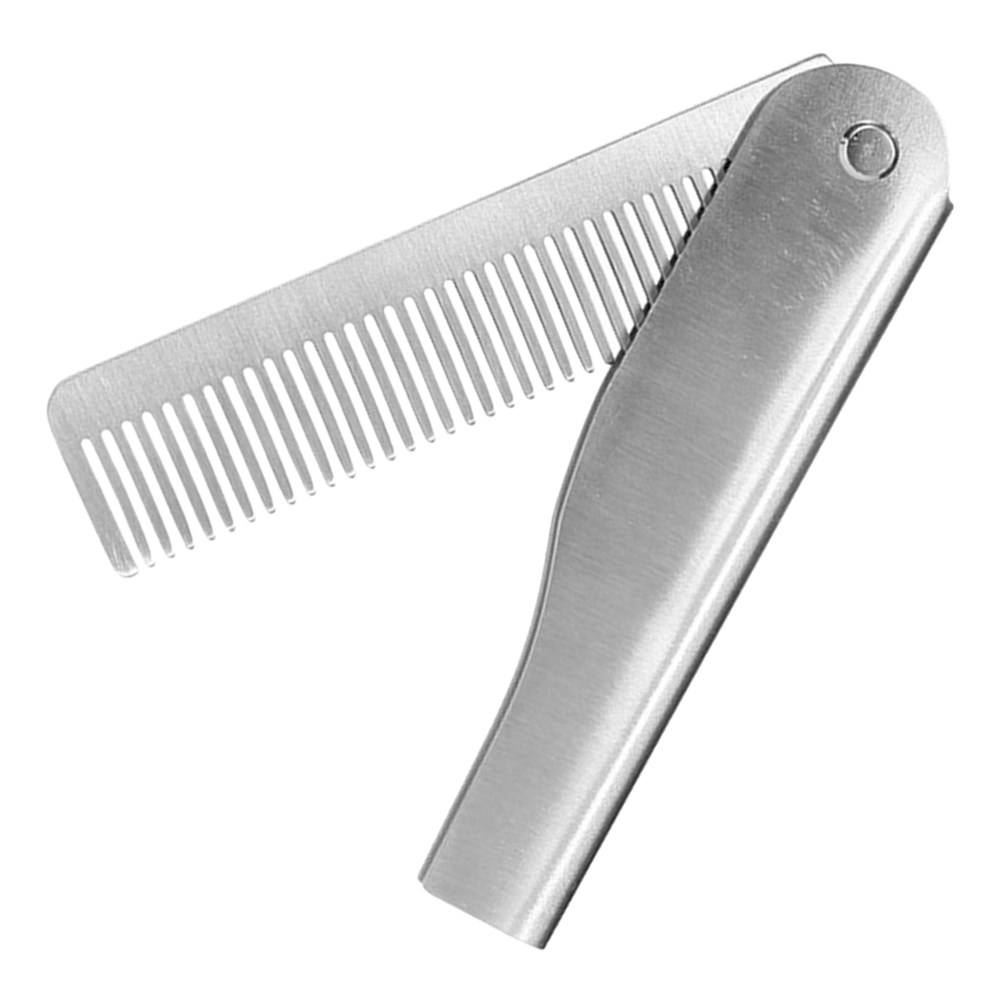Men'S Grooming Hairstyles - Folding Pocket Stainless Steel Comb for