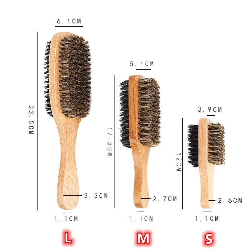 Men'S Grooming Brush - Beard Brush with Natural Wooden Handle