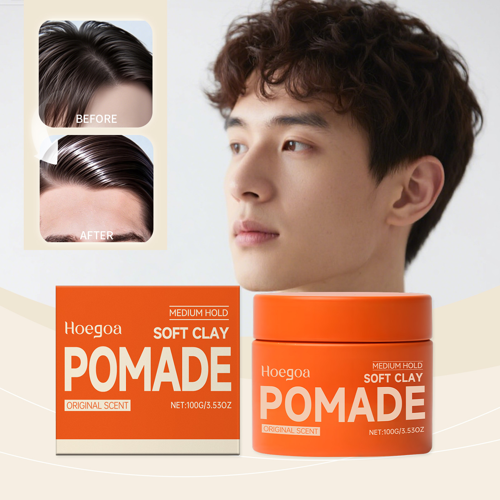 Pomade Hair Clay - Original Hair Wax Long-Lasting Hair Gel