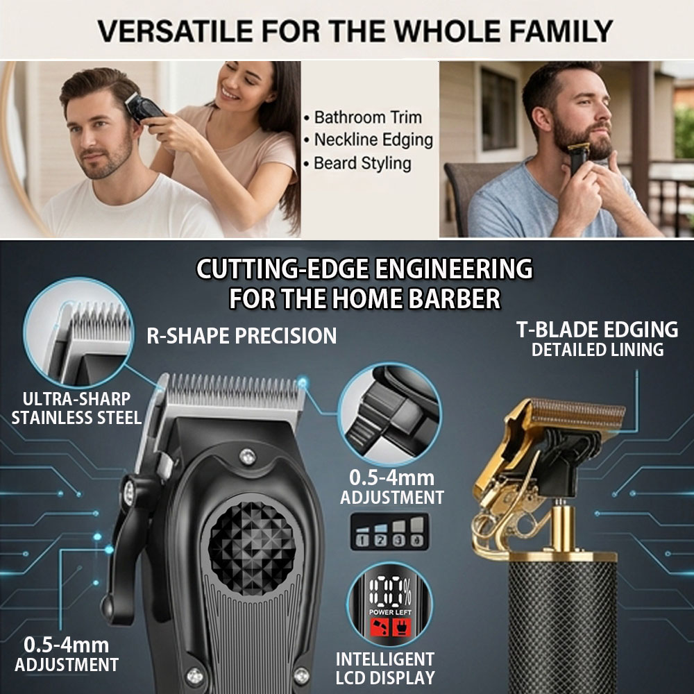 Professional Hair Clippers wit - огляд і ціна Men'S Grooming Set