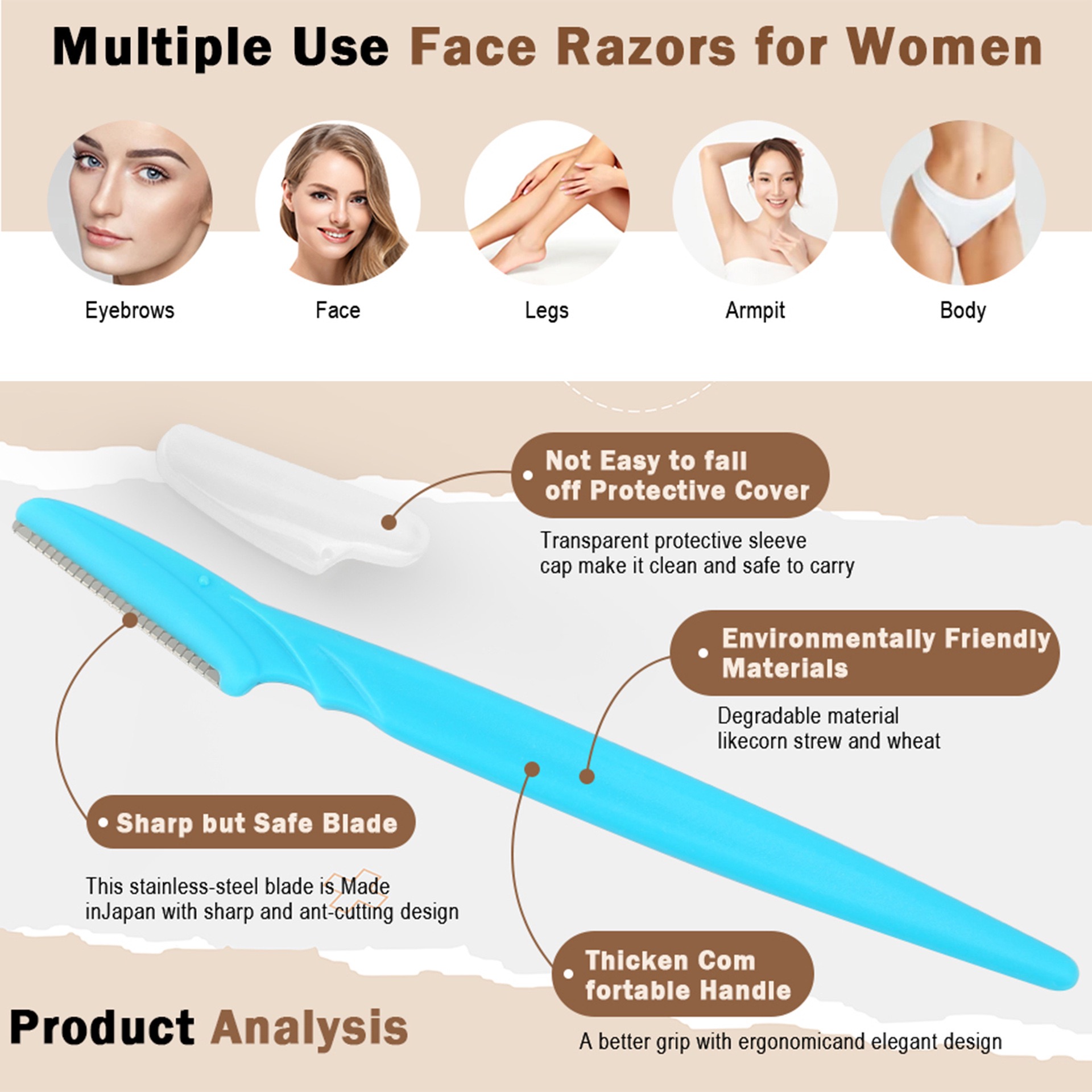 2026 New 5/10/30/40pcsbrow Raz - огляд і ціна Eyebrow Razor Trimmer