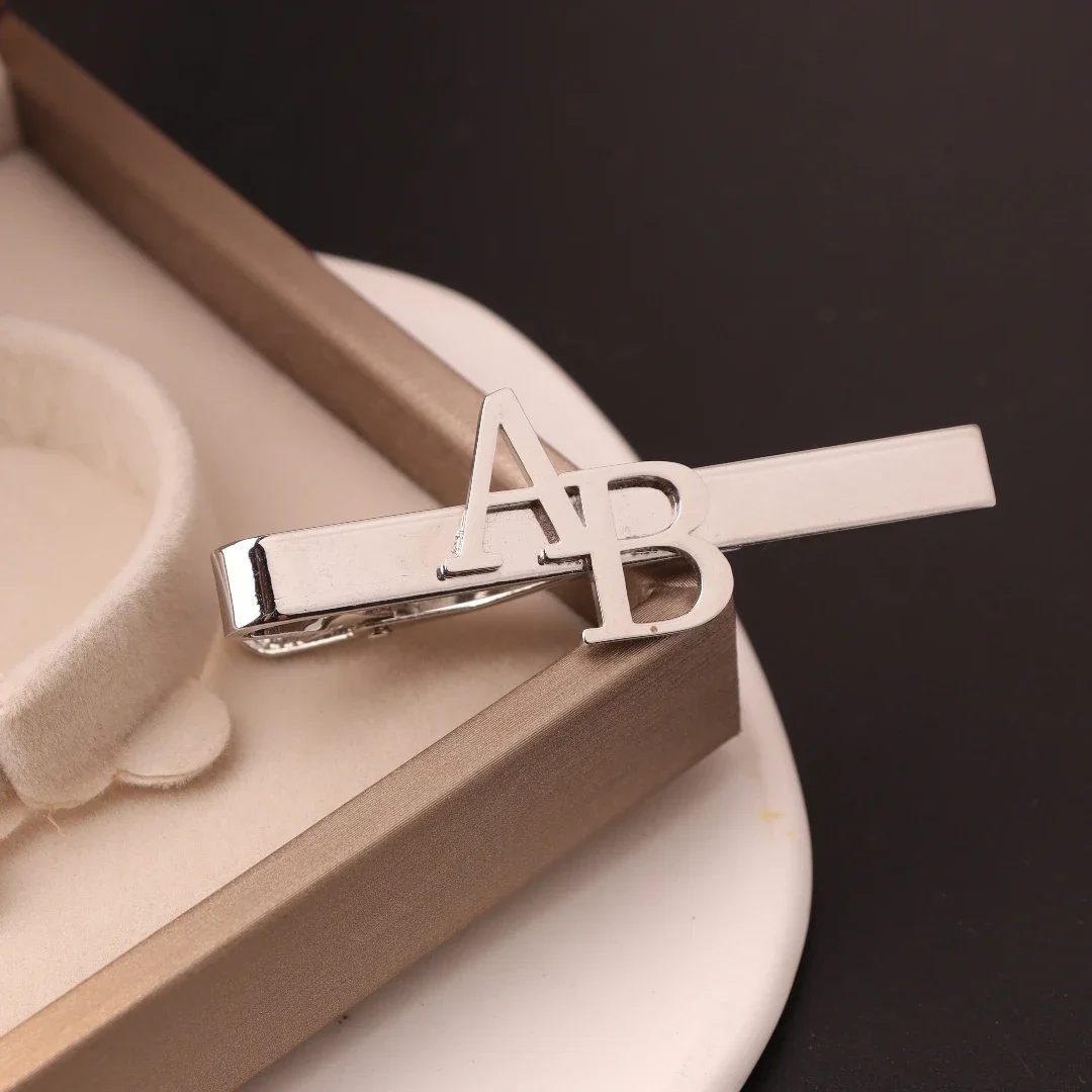 Custom Initial Tie Clip for Gr - огляд і ціна Men'S Grooming For Wedding