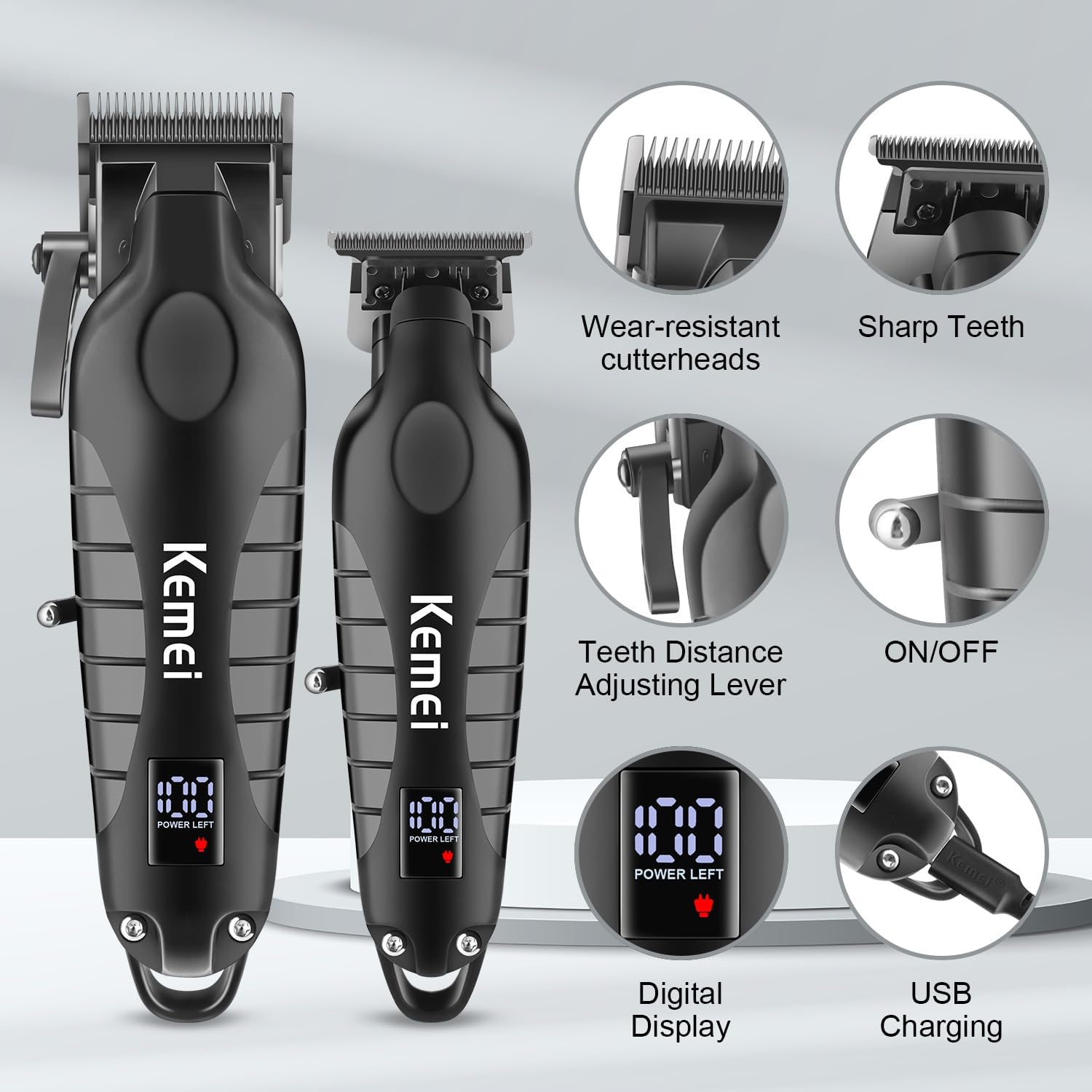 Kemei Hair Clipper Kit for Men - огляд і ціна Men'S Grooming Set