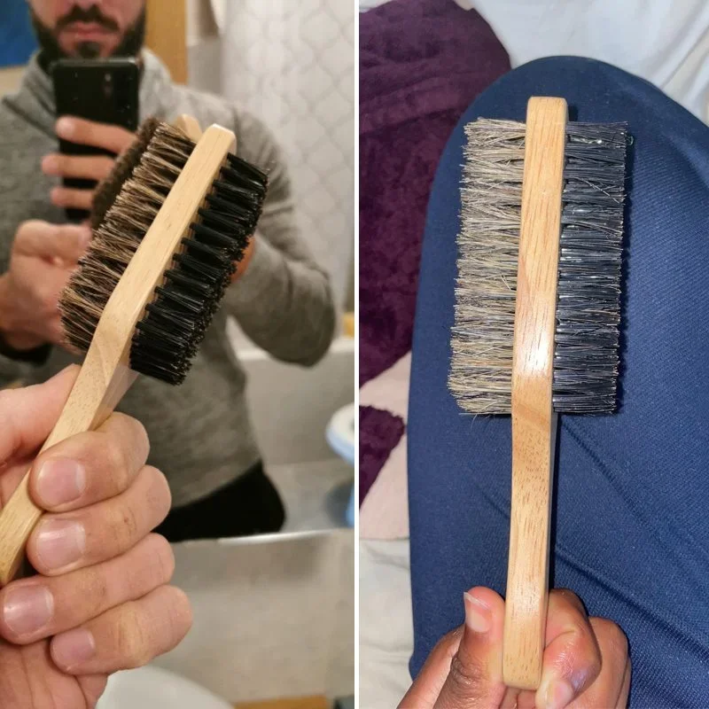 Beard Brush with Natural Woode - огляд і ціна Men'S Grooming Brush