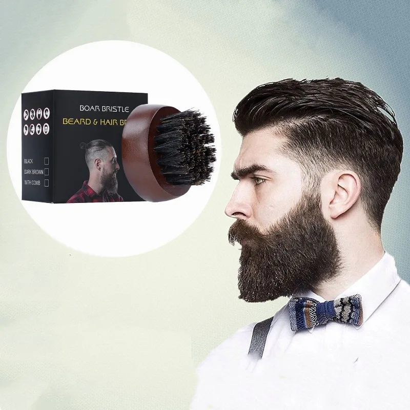 Beard Brush Man Boar Bristles  - огляд і ціна Men'S Grooming Brush