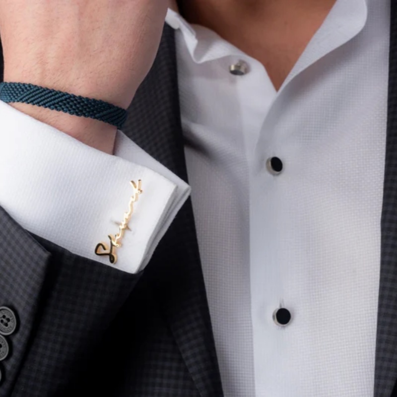 Custom Name Cufflinks 18K Gold - огляд і ціна Men'S Grooming For Wedding