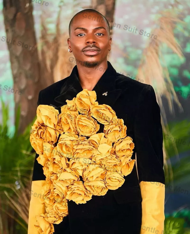 Yellow Black Men Suits Set 2 P - огляд і ціна Men'S Grooming Set
