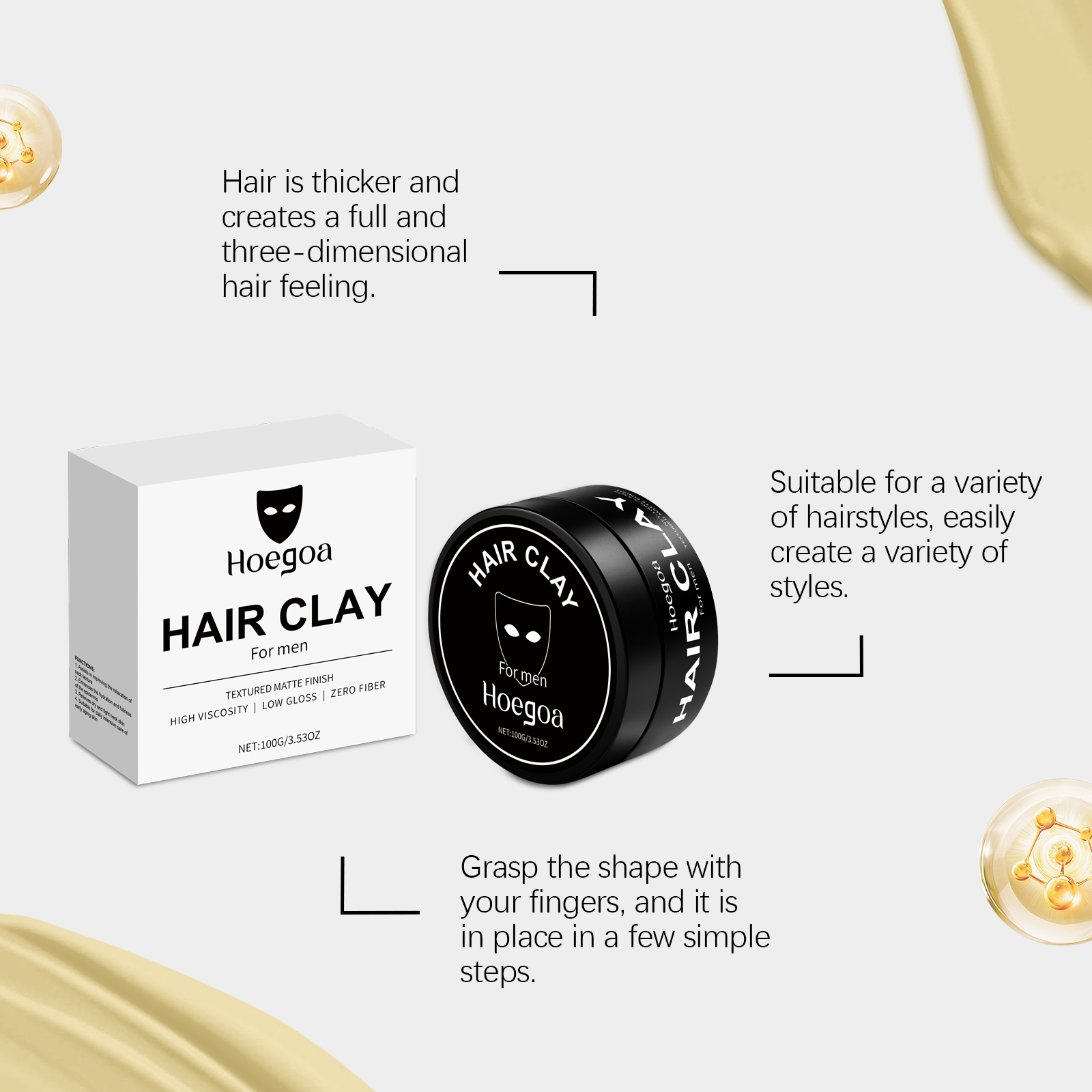 Men's Hair Styling Clay – Crea - огляд і ціна Pomade Hair Clay