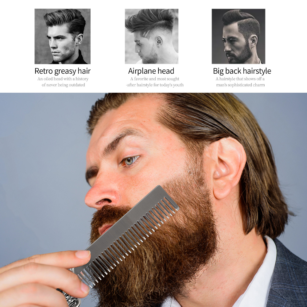 Men Vintage Beard & Hair Comb  - огляд і ціна Men'S Grooming Hairstyles
